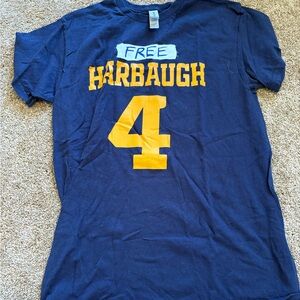 Gildan Navy T-Shirt with White and Blue Design